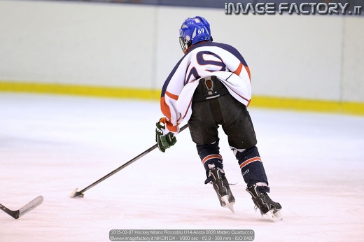2015-02-07 Hockey Milano Rossoblu U14-Aosta 0828 Matteo Quartuccio